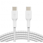 Belkin CAB004bt1MWH USB-C 至 USB-C 編織充電線纜 (白色) (1米)